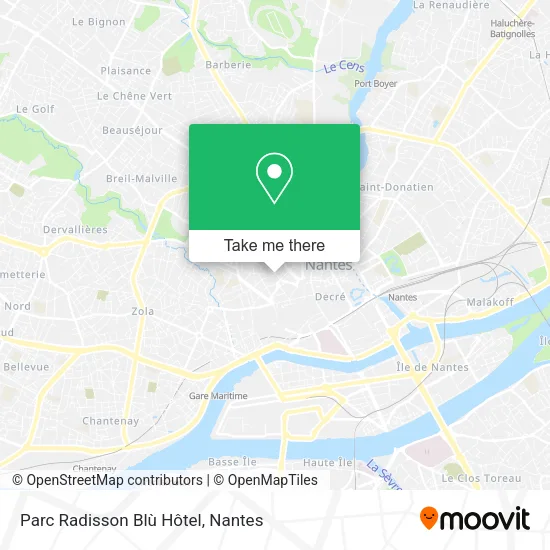 Mapa Parc Radisson Blù Hôtel