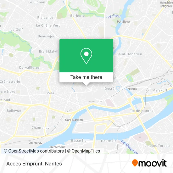 Mapa Accès Emprunt