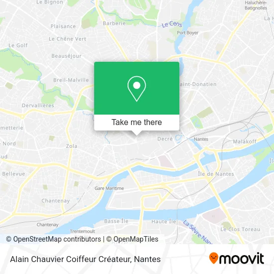 Mapa Alain Chauvier Coiffeur Créateur