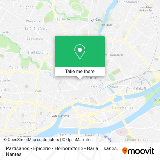 Partisanes - Epicerie - Herboristerie - Bar à Tisanes map