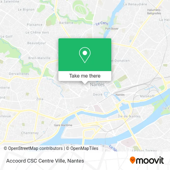 Mapa Accoord CSC Centre Ville