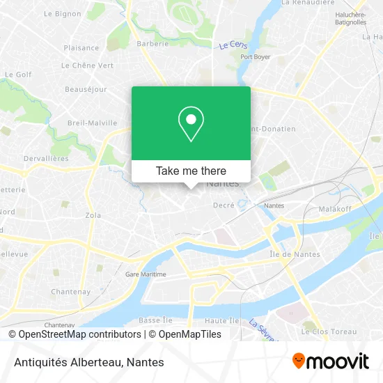 Mapa Antiquités Alberteau