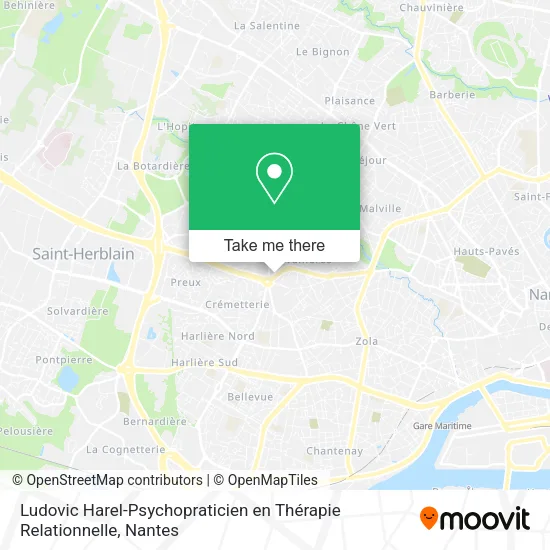 Ludovic Harel-Psychopraticien en Thérapie Relationnelle map