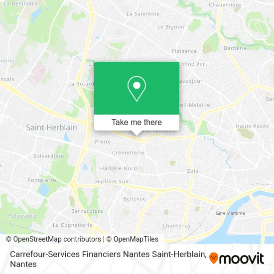 Carrefour-Services Financiers Nantes Saint-Herblain map