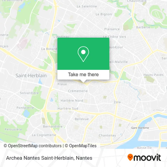 Mapa Archea Nantes Saint-Herblain