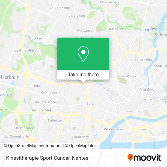 Kinesitherapie Sport Cancer map