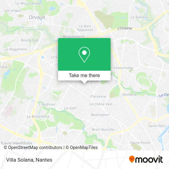 Villa Solana map