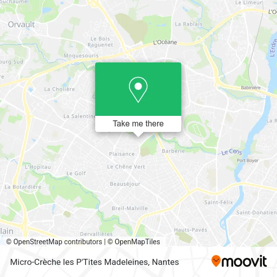 Mapa Micro-Crèche les P'Tites Madeleines