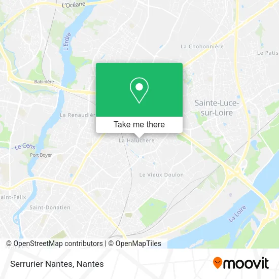 Serrurier Nantes map