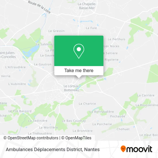 Ambulances Déplacements District map