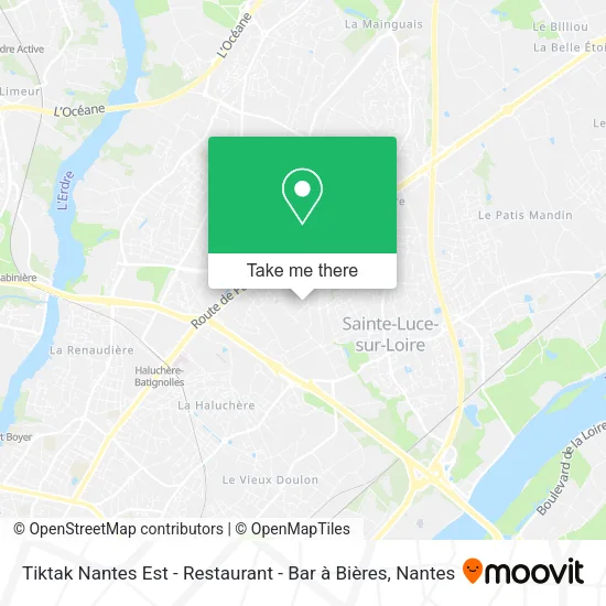 Mapa Tiktak Nantes Est - Restaurant - Bar à Bières