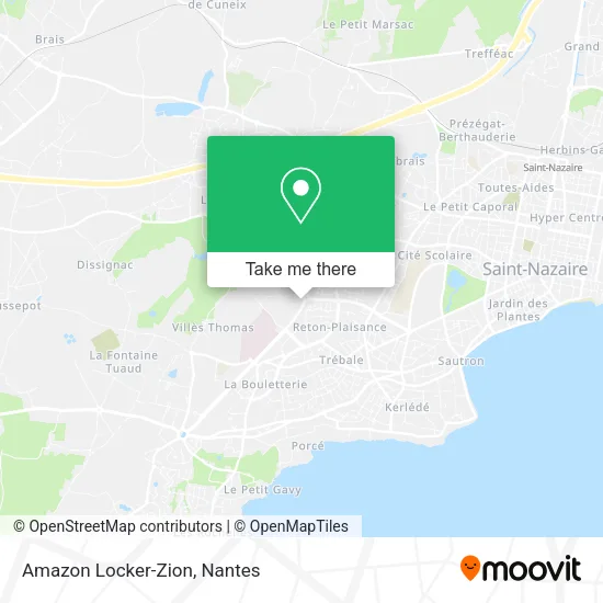 Mapa Amazon Locker-Zion