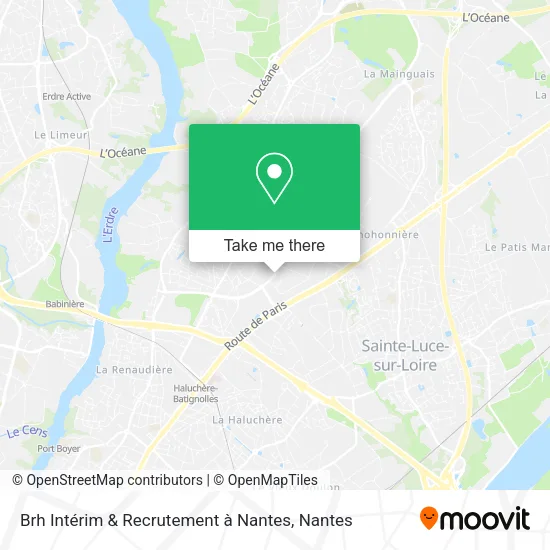 Brh Intérim & Recrutement à Nantes map