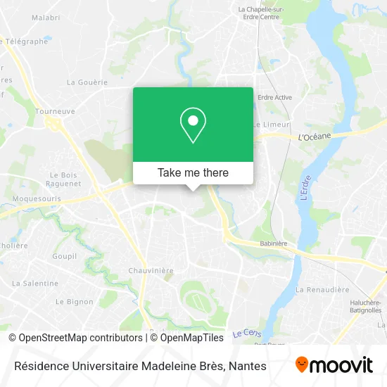 Mapa Résidence Universitaire Madeleine Brès