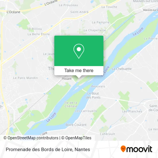 Mapa Promenade des Bords de Loire