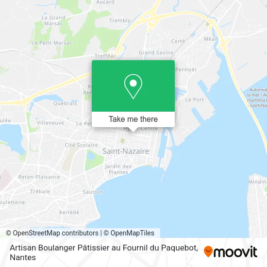 Mapa Artisan Boulanger Pâtissier au Fournil du Paquebot