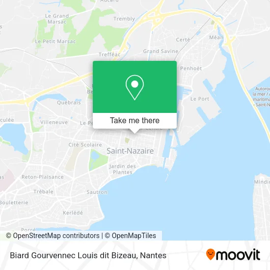 Mapa Biard Gourvennec Louis dit Bizeau