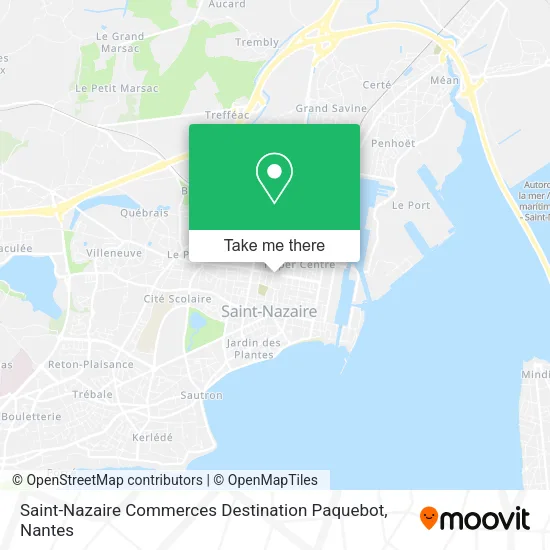 Saint-Nazaire Commerces Destination Paquebot map
