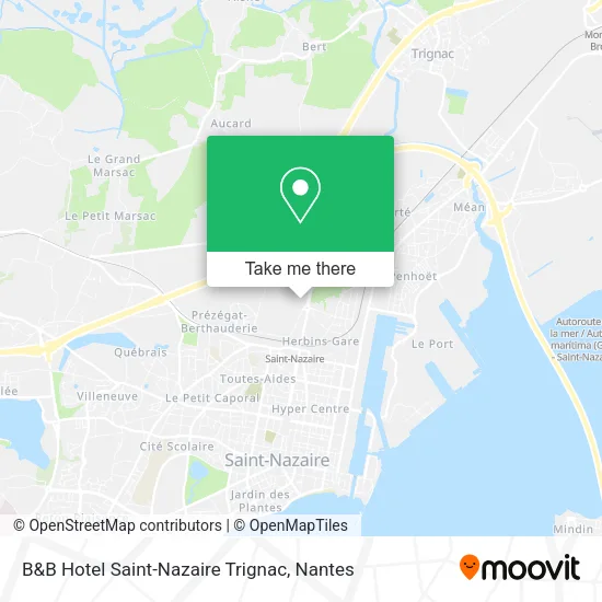 Mapa B&B Hotel Saint-Nazaire Trignac