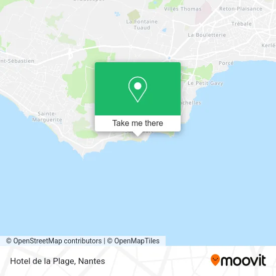 Mapa Hotel de la Plage