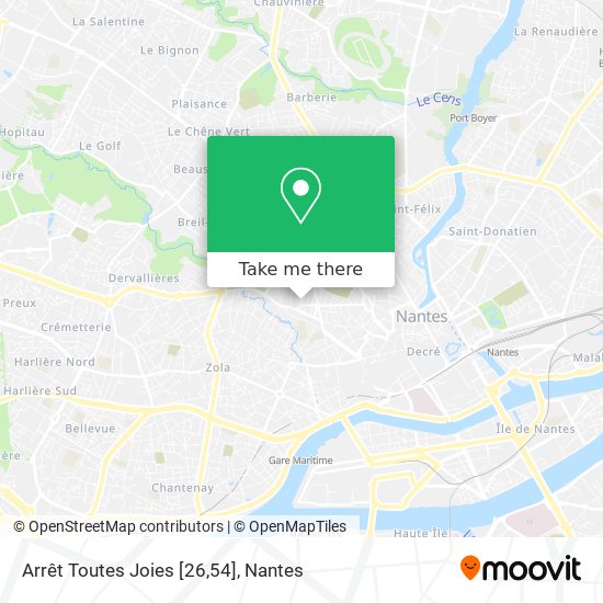 Arrêt Toutes Joies [26,54] map