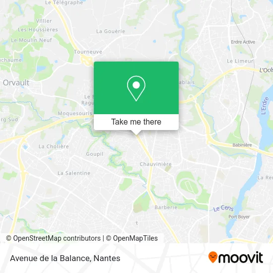 Mapa Avenue de la Balance
