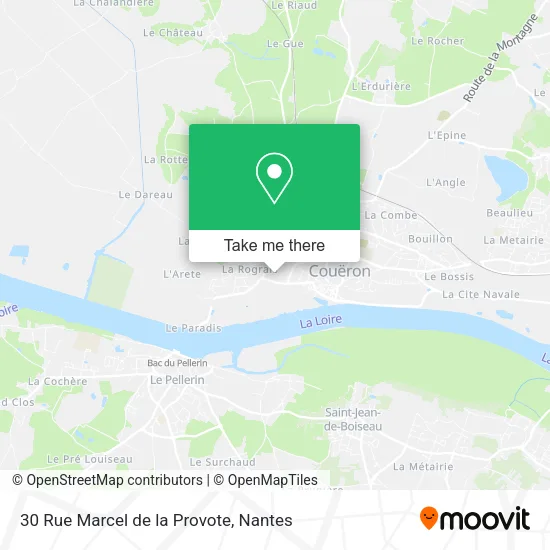 Mapa 30 Rue Marcel de la Provote