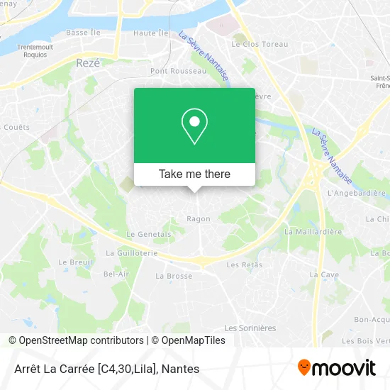 Mapa Arrêt La Carrée [C4,30,Lila]