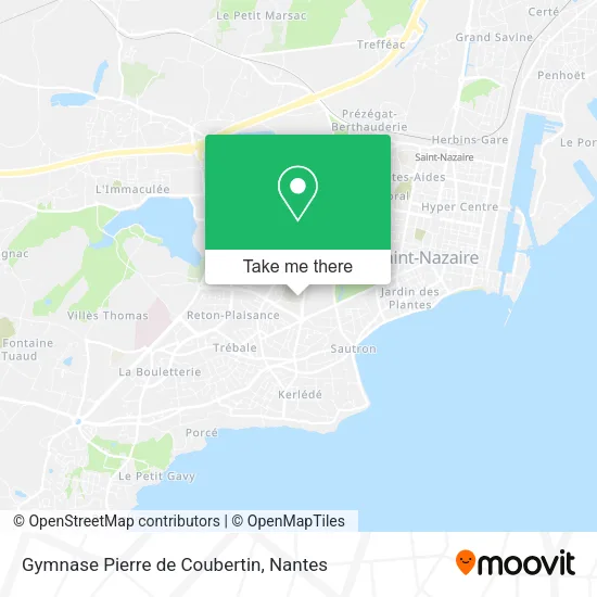 Gymnase Pierre de Coubertin map