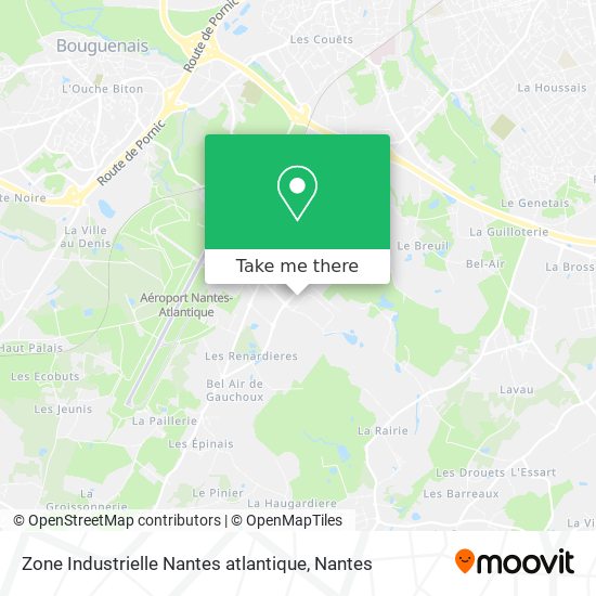 Mapa Zone Industrielle Nantes atlantique