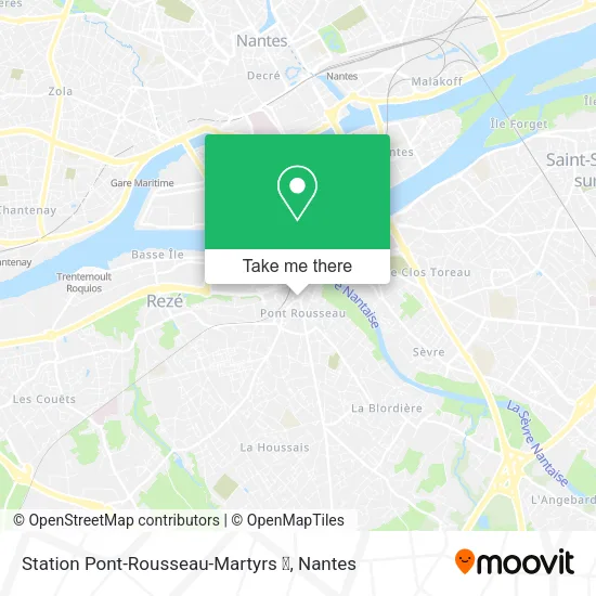 Station Pont-Rousseau-Martyrs ➌ map