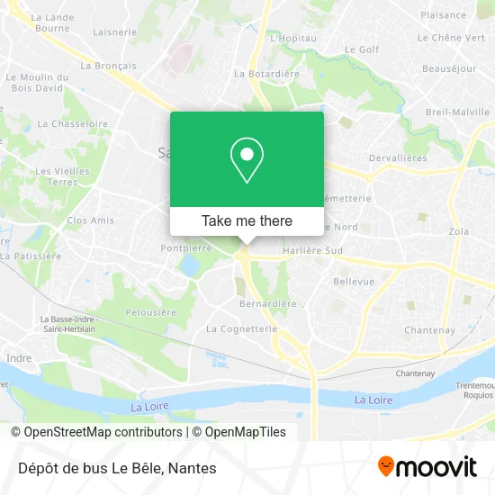 Dépôt de bus Le Bêle map