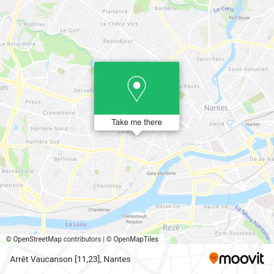 Mapa Arrêt Vaucanson [11,23]