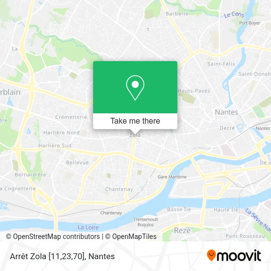 Mapa Arrêt Zola [11,23,70]
