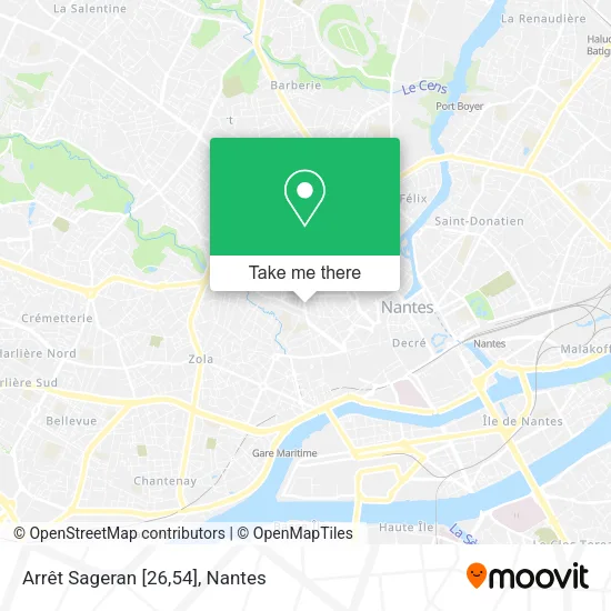 Mapa Arrêt Sageran [26,54]