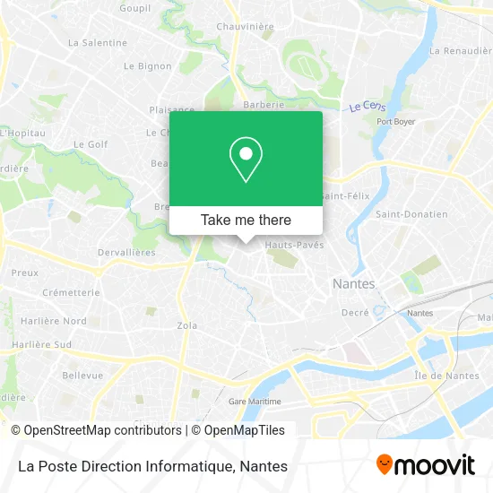 La Poste Direction Informatique map
