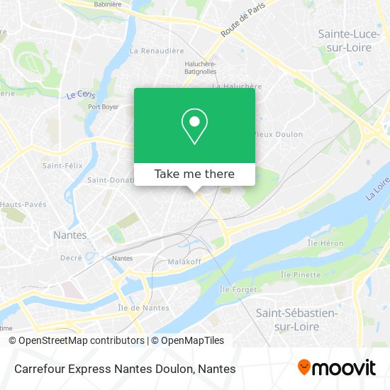 Carrefour Express Nantes Doulon map