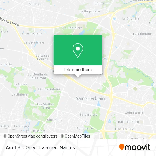 Mapa Arrêt Bio Ouest Laënnec