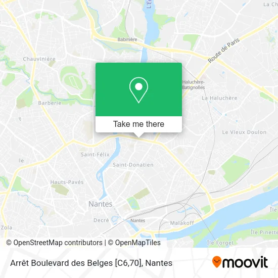 Arrêt Boulevard des Belges [C6,70] map