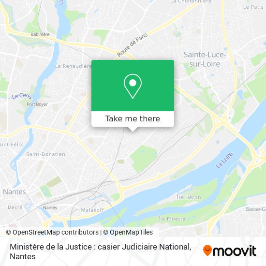 Ministère de la Justice : casier Judiciaire National map