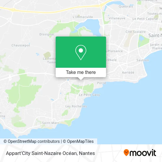 Mapa Appart'City Saint-Nazaire Océan
