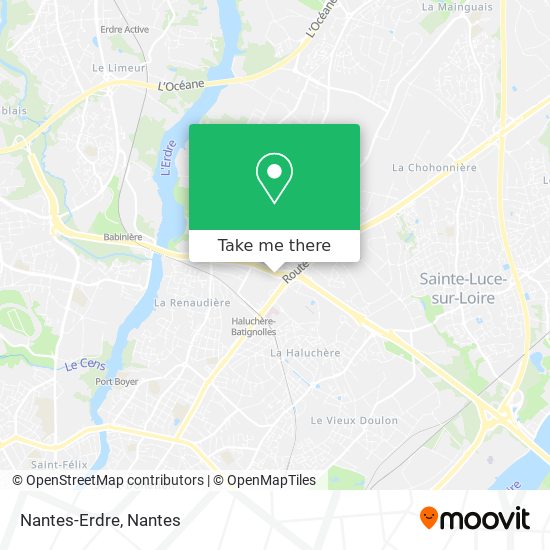 Nantes-Erdre map