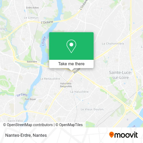 Nantes-Erdre map