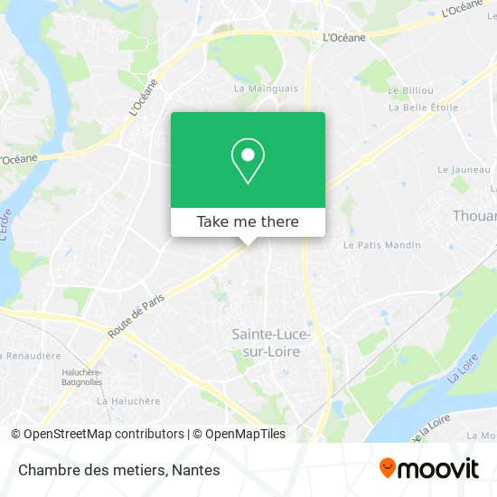 Chambre des metiers map