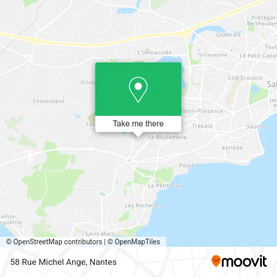 Mapa 58 Rue Michel Ange