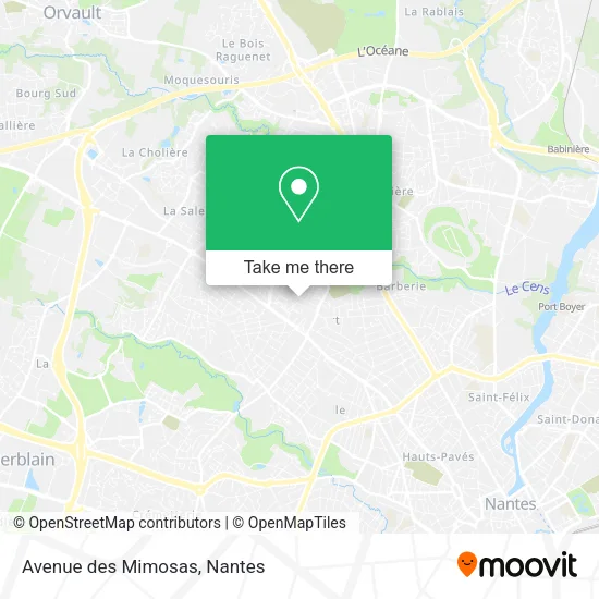 Mapa Avenue des Mimosas