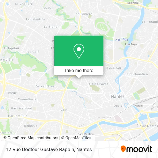 Mapa 12 Rue Docteur Gustave Rappin