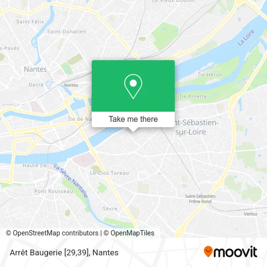 Mapa Arrêt Baugerie [29,39]