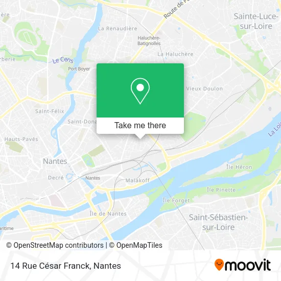 Mapa 14 Rue César Franck