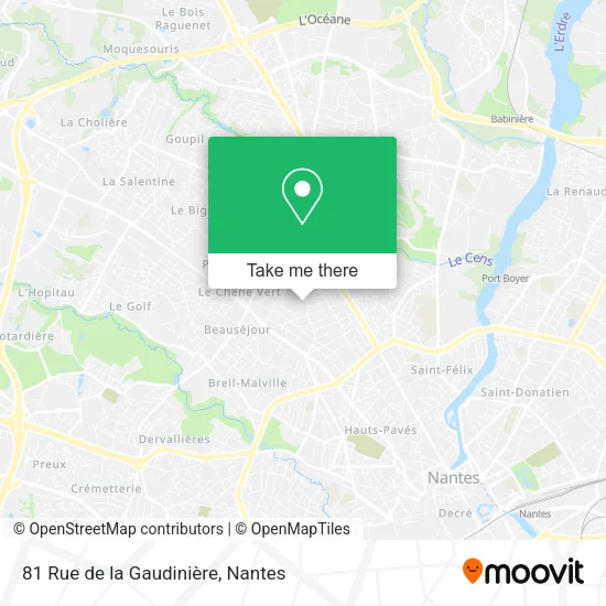 Mapa 81 Rue de la Gaudinière